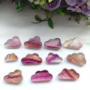 Venta al por mayor natural colorido cristal ornamento energía curación piedra caramelo fluorita nube para regalos Decoración - Product Image 5