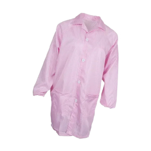 เสื้อผ้าโพลีเอสเตอร์ป้องกันไฟฟ้าสถิตย์ป้องกันไฟฟ้าสถิตย์สำหรับทุกเพศเสื้อโค้ทสำหรับห้องปฏิบัติการที่ปลอดภัยเสื้อผ้าโพลีเอสเตอร์ป้องกันไฟฟ้าสถิตย์ - Product Image 4