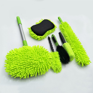 Kit de Limpieza para Auto, Juego de 6 Piezas, Herramientas de Lavado de Microfibra Verdes para Detallado de Vehículos - Product Image 4