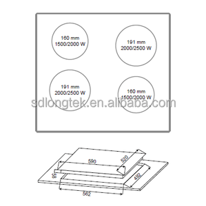 Piano Cottura a Induzione Integrato a 4 Fuochi 7000W ad Alta Efficienza, Controllabile tramite App, Elettrodomestico per Uso Domestico - Product Image 3