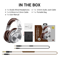 Headphone DJ Berkabel OneOdio A71, Driver 40mm, Headset Studio Monitor Lipat untuk Mixing, Rekaman, dan Audio Profesional