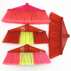 Factory direct open hair hard bristle broom Plastic broom head household whisk stall source wooden broom