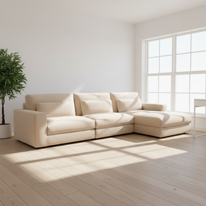 Juego de Muebles de Sala de Estar Modernos, Sofá de Tela Estilo Nórdico, Muebles de Sala de Estar en Forma de L, Sofá Modular Seccional de Esquina - Product Image 2