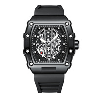 Montre Homme OEM Sportive à Bracelet Silicone, Cadran Creux, Calendrier Lumineux, Quartz 43mm, Vente en Gros MW20