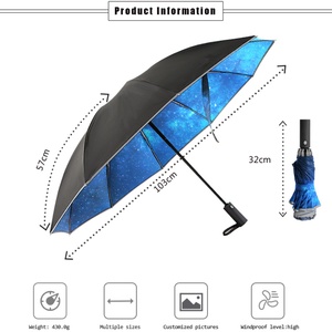 Custom Logo Mini Iron Frame UV Protection Automatic Manual Control Glass Fiber Ribs Compact All-Season Sun <b>Umbrella</b> Promotional - Product Image 3