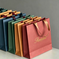 Tas Belanja Karton Putih Daur Ulang yang Diperkuat dengan Logo DIY untuk Pameran & Kemasan Hadiah & Ritel Mewah