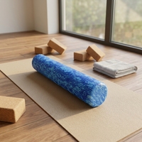 Rouleau de massage en mousse EVA haute densité à texture goutte d'eau, solide et creux, pour relaxation musculaire, yoga, Pilates, durable