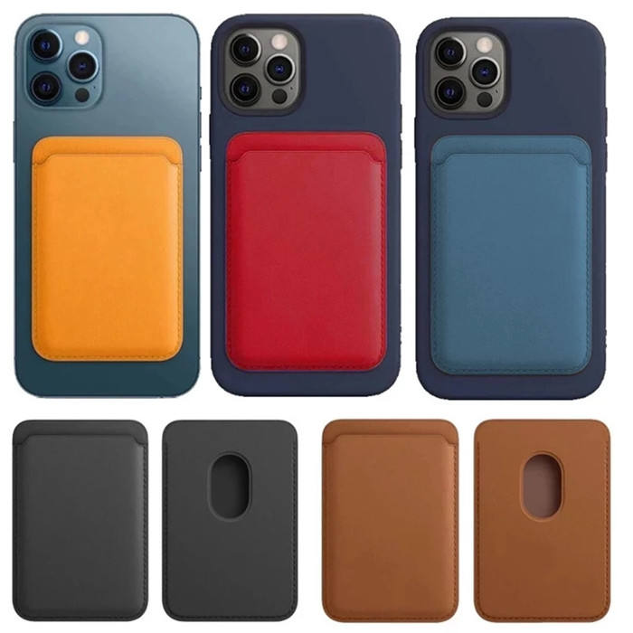 Magnetic Leather Card Holder for Iphone 13 12 Pro Max