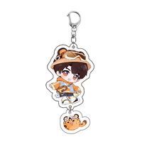 Porte-clés en acrylique Love and Deepspace, version Q, Zayne Rafayel Xavier Caleb Sylus, personnage d'anime mignon, pendentif pour sac, cadeau pour les fans du jeu
