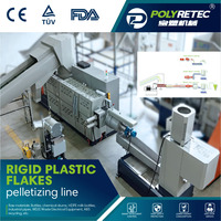 Sistem Ekstrusi Plastik, Pemotongan Cold Strands/Water-ring, dan Pelletizing untuk Serpihan Kaku HDPE PP PS