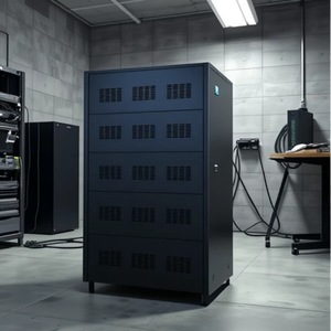 Armoire de stockage de batteries prismatiques 32 cellules 12V/2V avec ventilation pour usage industriel - Product Image 1