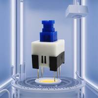 OSWELL Bouton poussoir tactile Interrupteur à clé marche/arrêt 7x7 Mm 6 pattes verrouillées