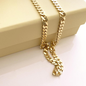 Collar de cadena de eslabones cubanos unisex, joyería de diseño simple chapado en oro de 18k, gran oferta - Product Image 2