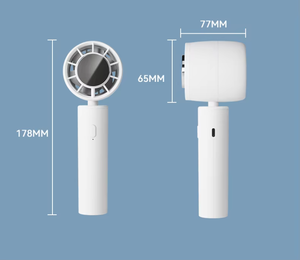 พัดลมพกพาแบบชาร์จไฟได้ 3000mAh ชาร์จผ่าน USB ใช้กลางแจ้งได้ ความเร็วสูง ขนาดเล็ก พกพาสะดวก ใช้ในรถยนต์และโรงแรมได้ - Product Image 6