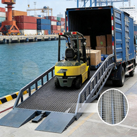 Ramp Portabel Mobile 12 Ton, Tinggi Dapat Disesuaikan 1,8m, Ramp Akses Forklift untuk Kontainer