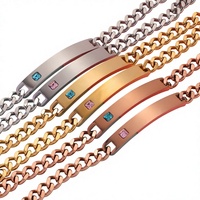 RUMNVNTY Bracelet unisexe simple et tendance pour couple, cadeau pour petite amie, bijou de main long et incurvé en fer