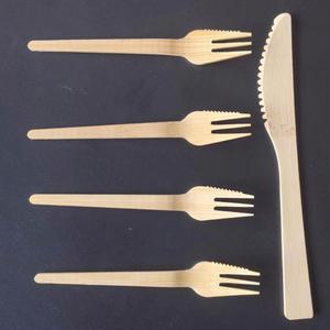 Disposable Toothed Bamboo Wooden Cake Knife and Fruit <b>Fork</b> <b>Dessert</b> Fries <b>Fork</b> Small <b>Fork</b> Suit - Product Image 2