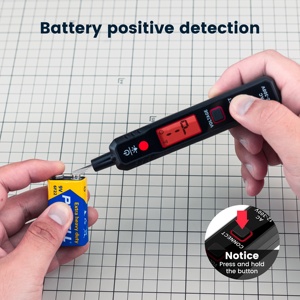 GVDA AC <span class=keywords><strong>DC</strong></span> gerilim dedektörü kalem metre 12-300V LCD elektrik sensörü Test kalem devre kesici bulucu temassız voltmetre - Product Image 5