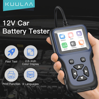 KUULAA נייד חכם דיגיטלי אוטומטי רכב חשמלי רכב סוללה בודק Analyzer עם מדפסת עבור רכב סוללה