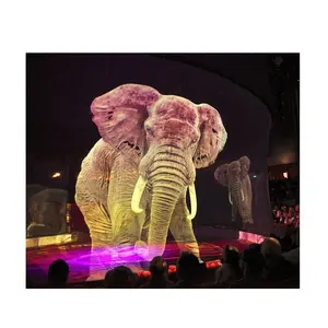 Tela holográfica transparente do projetor malha grande projeção holograma 3D exibição Holo gaze tela para palco