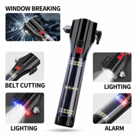 Linterna LED Solar para Exteriores, Linterna de Emergencia Recargable Multifuncional con Martillo de Seguridad USB y Succión Magnética