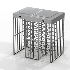 Torniquete de seguridad de doble canal de altura completa para control de acceso, puerta de entrada de acero inoxidable antipersonas que siguen tras el sujeto que va delante - Product Image 2