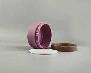 Pot de crème PP violet mat doux au toucher large ouverture vide pour hydratant de nuit baume apaisant gommage du corps - Product Image 4