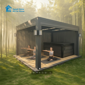 Pérgola Bioclimática de Aluminio Extruido Sweet Home 4x4 con Techo de Láminas Motorizado y Retráctil, Toldo Independiente <span class=keywords><strong>para</strong></span> Patio Exterior - Product Image 3