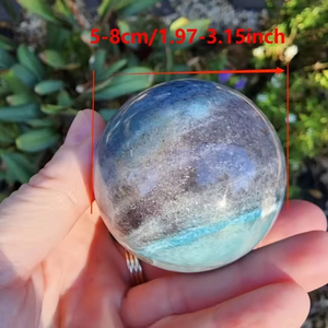 Esfera de Cristal de Trolleita Natural al por Mayor, Bola de Cristal Azul Boho para Decoración del Hogar, Regalos Festivos y Coleccionables - Product Image 3