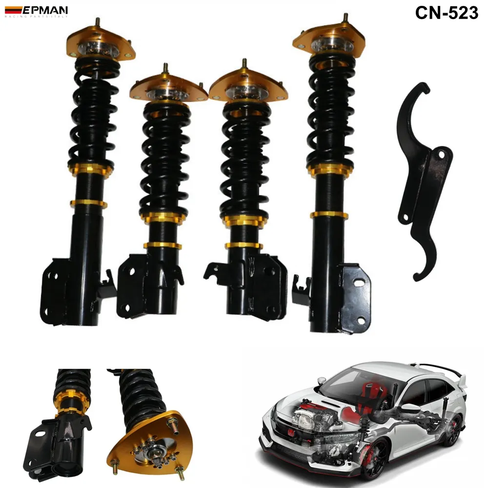 Voor Subaru Wrx/2004 Sti Alleen CN-523 Stutten Race-Ophanging Coilover Kit Schokdemper Coilovers Spring