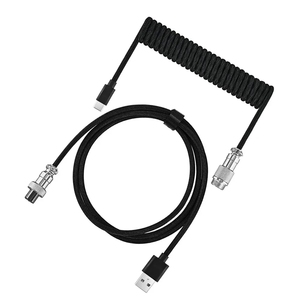 Cable USB Tipo C Enrollable para Teclado Mecánico de Escritorio para Juegos, con Diseño de Resorte Resistente para Transferencia de Datos y Energía - Product Image 2