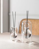 Vente en gros de grandes bouteilles en verre diffuseur givré de 200ml vides avec bâton d'étanchéité en liège et boîte-Commande minimum 100 pièces