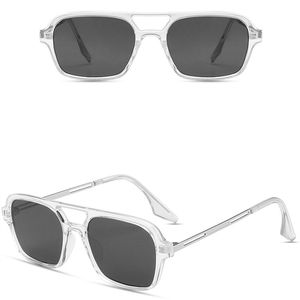 Gafas de Sol de Aviador Vintage DLL334 con Lentes de Color Tintado, Montura Cuadrada Estilo Tony Stark 2021, Gafas de Moda DL para Mujer - Product Image 4