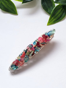 Nouvelle mode de <span class=keywords><strong>pince</strong></span> à <span class=keywords><strong>cheveux</strong></span> en résine gaufrée séchée pétale de fleur <span class=keywords><strong>pince</strong></span> à une ligne pour femmes - Product Image 3