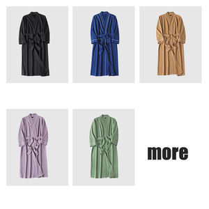 Nouvelle robe de chambre en polyester gaufré de luxe pour hôtel, printemps-été 2026, absorbante, respirante, col châle, robe de spa de villégiature - Product Image 5