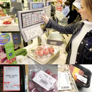 Étiquette Jinya sans étiquette pour machine à balance numérique de supermarché étiquette de prix de supermarché