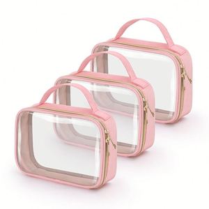 <b>Custom</b> Wholesale Transparent PVC <b>Lipstick</b> Organizer Portable Toiletry Bag Large Capacity Makeup Items Cosmetic - Product Image 2