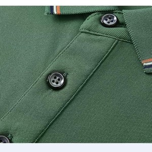 Polo de <span class=keywords><strong>cuello</strong></span> blanco de alta calidad al por mayor, Polo blanco bordado unisex, camiseta para hombre con logotipo personalizado, camiseta - Product Image 2