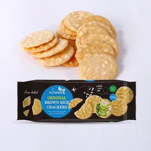Spuntini di biscotti al gusto originale di alta qualità cracker di riso coreani salati