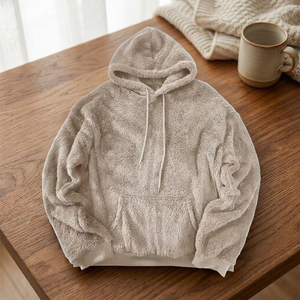 Sudadera con Capucha Extra Grande para Hombre, Color Sólido, Algodón French Terry, Informal, Invierno, Impresión Digital, Estilo Urbano, con Bolsillo, 370g - Product Image 3