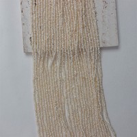 Chaîne de perles d'eau douce naturelles de forme bouton 1,8-2,2 mm, chaîne plate semi-finie pour la fabrication de bijoux, vente en gros en vrac pour les fabricants