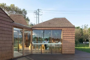 Biblioteca della comunità in legno con tetto Multi-timpano e vetro-legno Design centro culturale casa per uso comunitario - Product Image 2