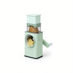Coupe-légumes rotatif Myrva, machine à faire des frites, manuel, en plastique, lame en acier inoxydable, facile à nettoyer, lavage à la main uniquement - Product Image 1
