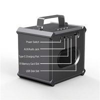 Altavoz Inalámbrico Portátil para Exteriores, Reproductor de Karaoke de Mano, Modo Dual, Bajos Profundos, Sonido de Alta Calidad, Luz LED, Cine en Casa, Fiesta
