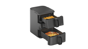 Friteuse à air numérique double cœur haut de gamme, grande capacité, multifonctionnelle, personnalisée, allemande, sans huile, argentée - Product Image 2