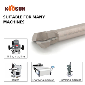 Koosun cửa Bộ định tuyến bit 1/2 Shank lõm xử lý máy cắt phay cắt gỗ cho Khung Cửa Ngăn kéo Bộ định tuyến bit - Product Image 4