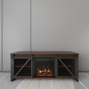 Holz-Wohnzimmerschrank MDF Moderner Stil Kamin-<span class=keywords><strong>TV</strong></span>-Ständer Elektronischer Heizungs-<span class=keywords><strong>TV</strong></span>-Ständer mit Kamin - Product Image 4