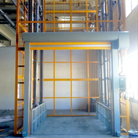 Monte-charge vertical hydraulique pour rails de guidage avec porte de sécurité à interverrouillage pour atelier multi-étages