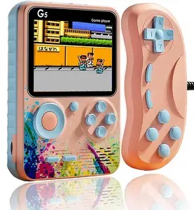 G5经典复古手持游戏机1英寸彩色屏幕500游戏，带游戏手柄游戏机支持电视输出