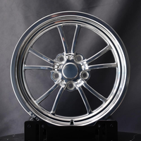 Jantes de course AX Forged Drag Frontrunner 17x4.5 5x120.65 polies, 5 trous, pour course de dragster, déport personnalisé pour Camaro 1973